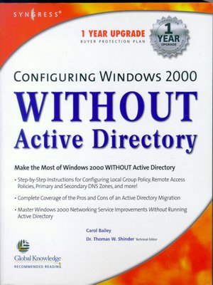 cover image of Configuring Windows 2000 without Active Directory